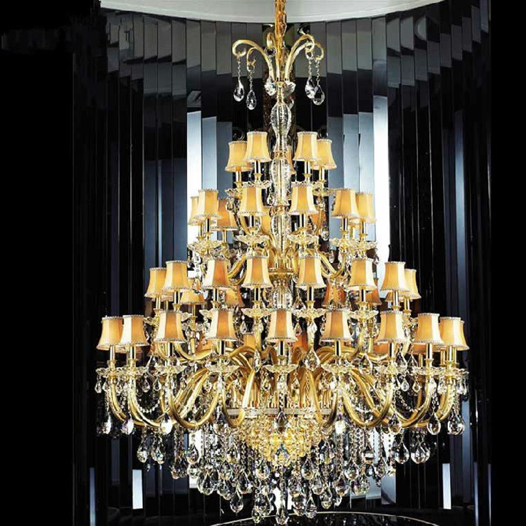 30 Or 48 Lights Church Large Led Chandelier Pendant Lamps Star Hotel 30 Or 48 Lights Church Large Led Chandelier Pendant Lamps Star Hotel Big Modern Crystal Res De Cristal Lampshade