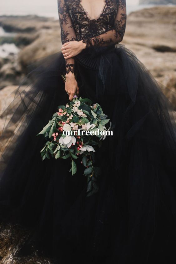 black wedding cover up