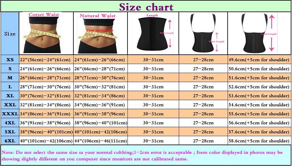 Chery Size Chart