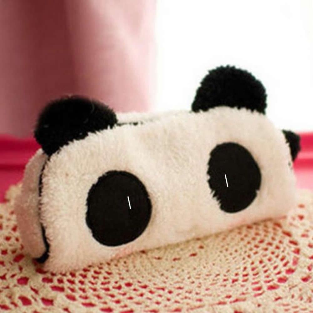 fluffy panda pencil case
