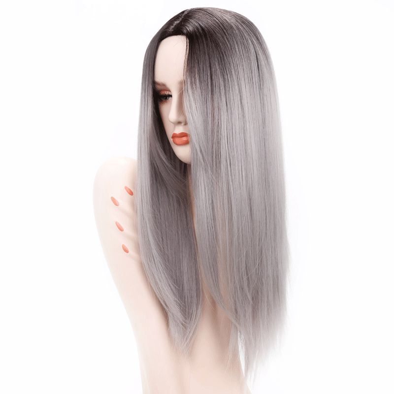 Luxury For Braiding 26 Inch Ombre Grey Blonde Brown Straight Hair