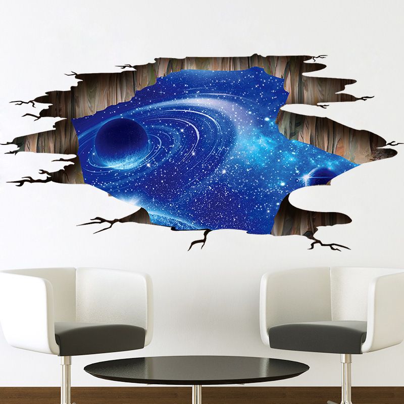 new fashion outer space planets 3d wall stickers cosmic galaxy wall