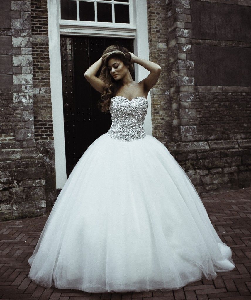 ball gown with corset bodice