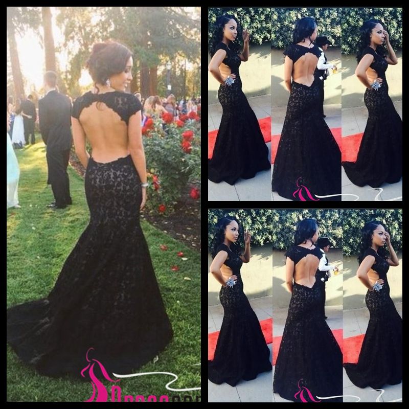 evening gown open back