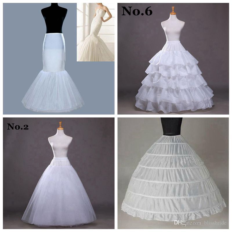 A Line Mermaid Wedding Petticoats 2015 7 Types Hoops Ball Gowns