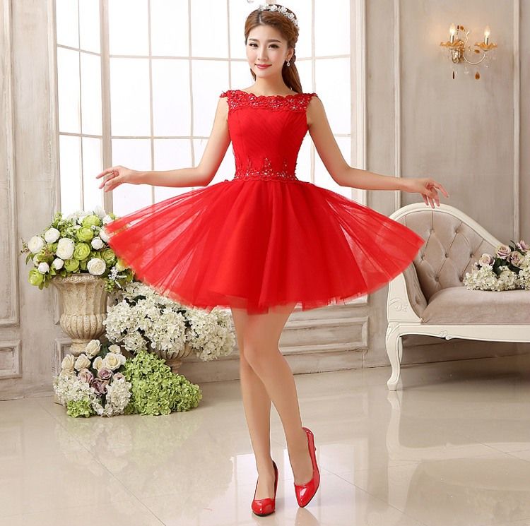 Red Lace Cocktail Dress
