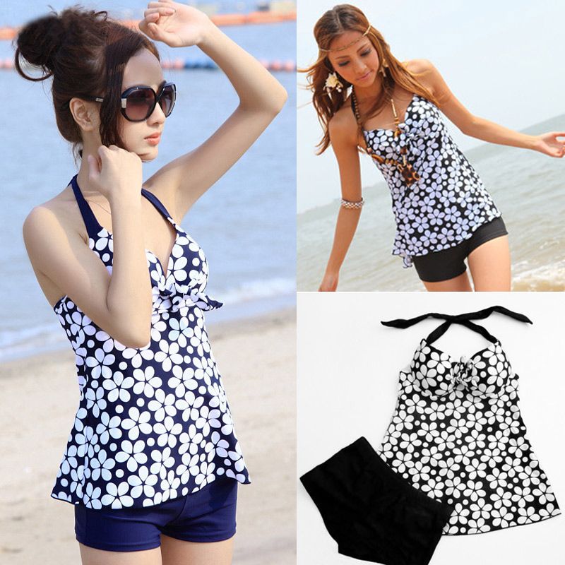modest tankini with shorts