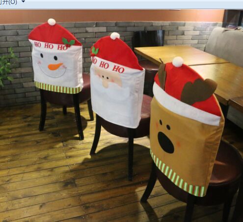 Christmas Decoration Chairs Back Covers Santa Snowman Elk Chair 5060cm Desk Decorations Party Home Decor Ornaments To Buy