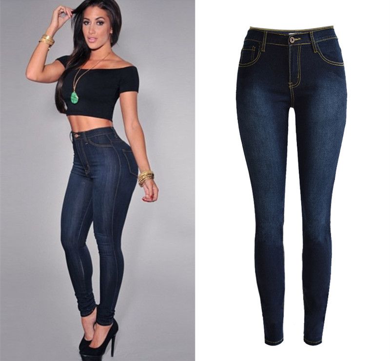 2019 Women High Waisted Sculpt Butt Lifting Skinny Jeans Plus Size ...