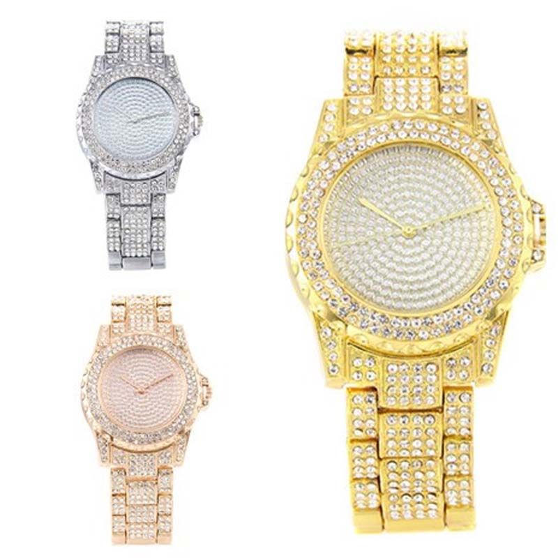 Luxury Golden Silver Rose Gold Alloy Full Rhinestone Electronic Watch Fashion Casual Steel Belt Watch Ladies Wristwatches Cheapest Watches Watches Wholesale From Sunshine6243 10 82 Dhgate Com