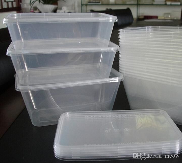 Food Storage Box Take Away Transpa Stackable Plastic Microwavable Dishwasher Safe With Lid Pp Material