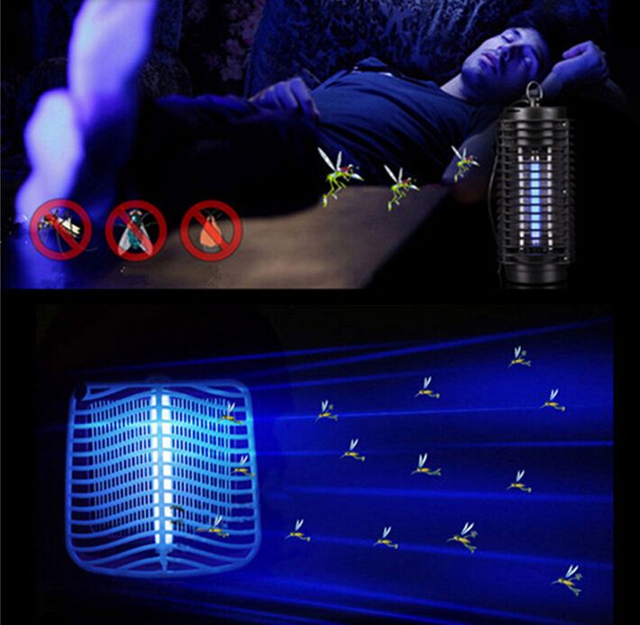 110v 220v Electric Mosquito Bug Zapper Killer Led Lantern Fly