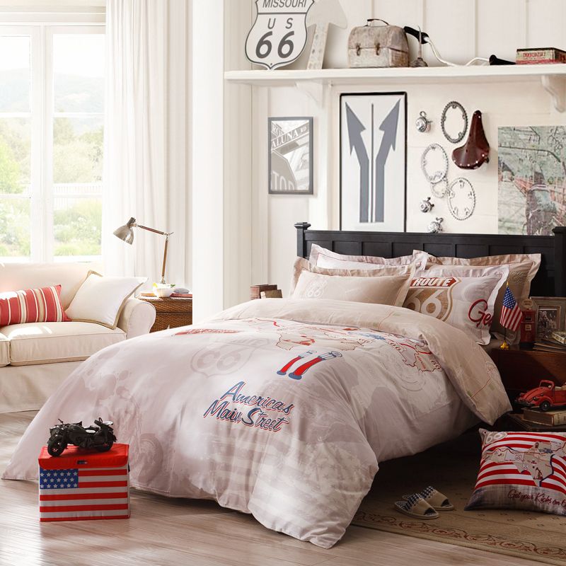 Lovo Luxury Route 66 Travel Road Trip 100 Cotton Bedding Set Duvet Lovo Luxury Route 66 Travel Road Trip 100 Cotton Bedding Set Duvet Cover Sheet Bedclothes Queen King Size Crib Sets From New Dv