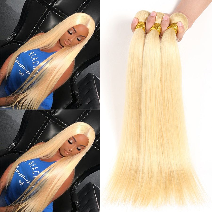 2021 Cheap Honey Blonde Weave 8A Brazilian 100% ...