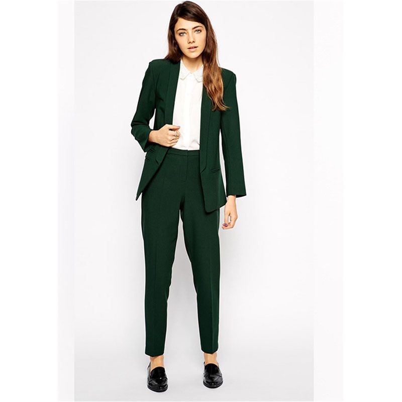 2020 Turquoise Ladies Formal Pant Suits 