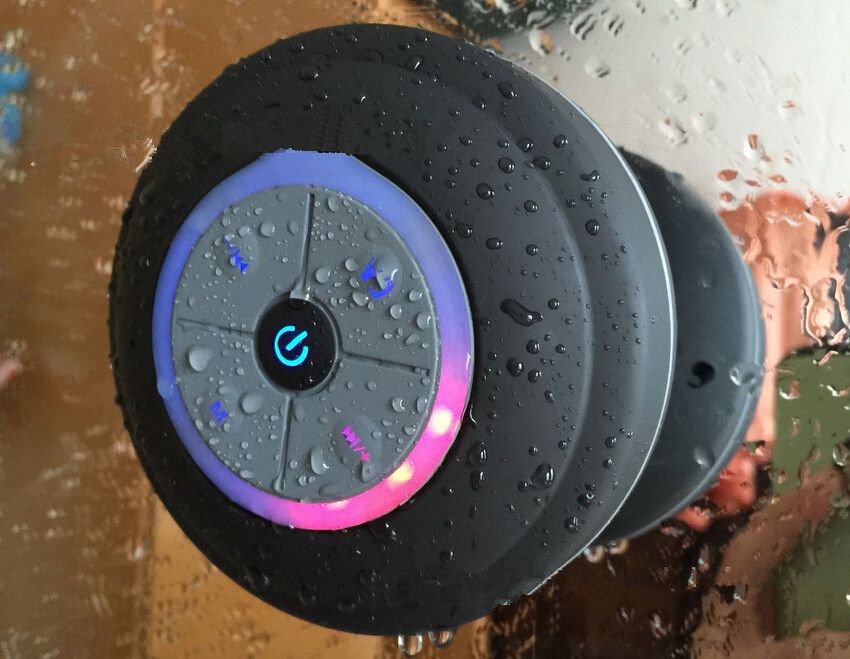 2019 2018 Led Waterproof Speaker Q9 Wireless Bluetooth With 2019 2018 Led Waterproof Speaker Q9 Wireless Bluetooth With Light Shower Car Handsfree Receive Call Suction Mic For Iphone Dhl Free From Skyl
