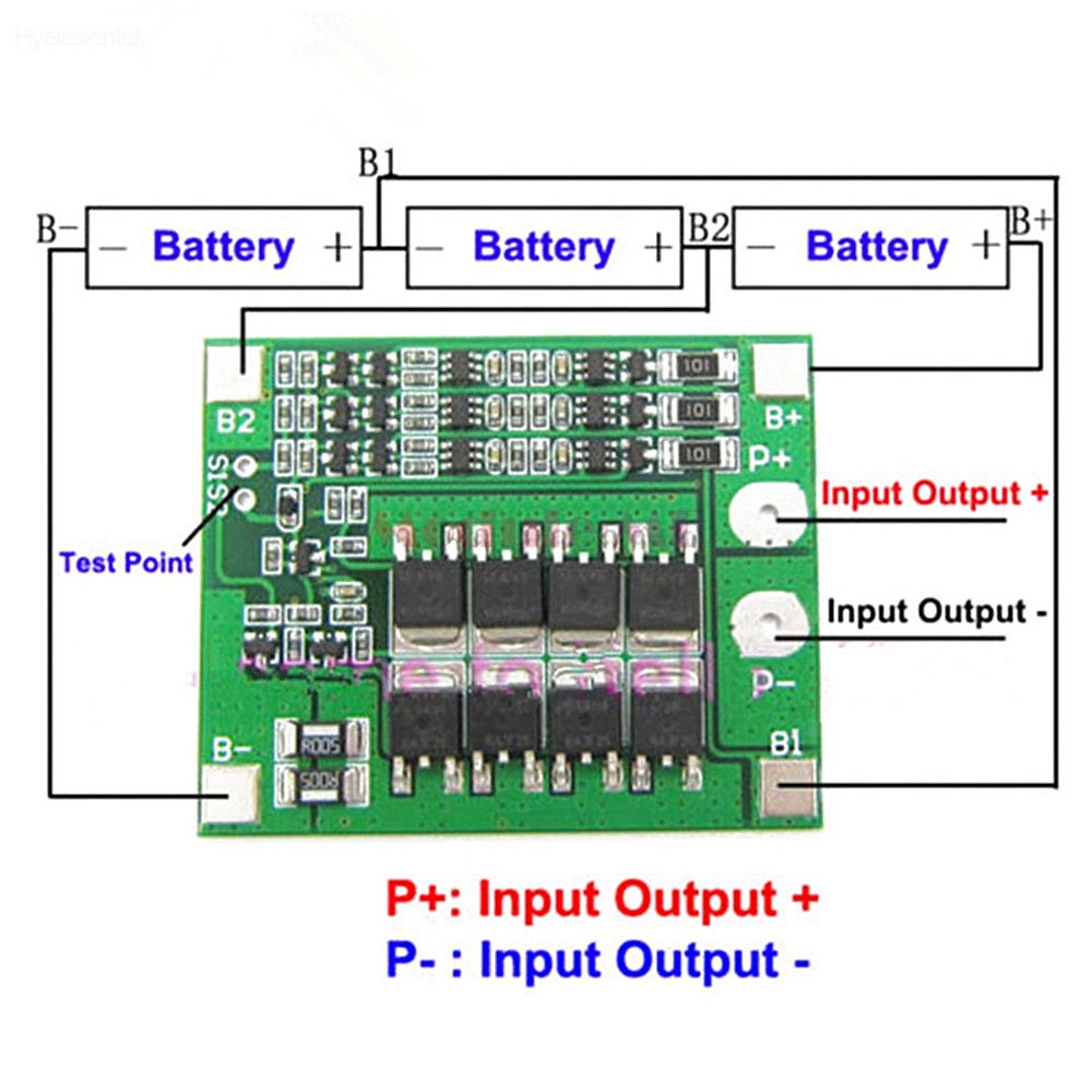 Großhandel 3 S 25A Li Ion Lithium 18650 BMS PCM Batterie ... ic bus wiring diagram 