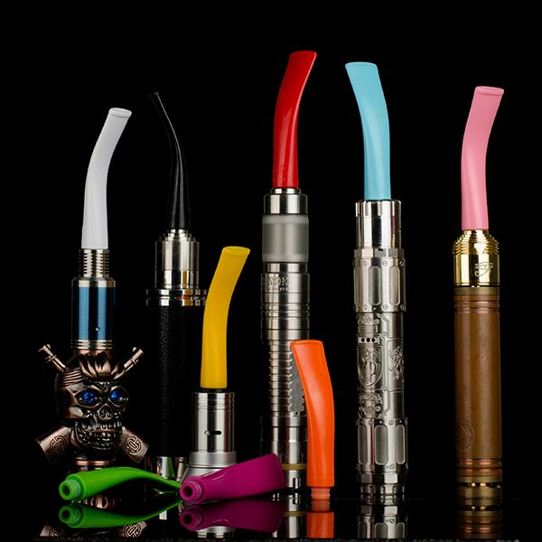 Hot Long Flat E Cig Bambom Drip Tip Curved 510 Drip Tips Mouthpiece For