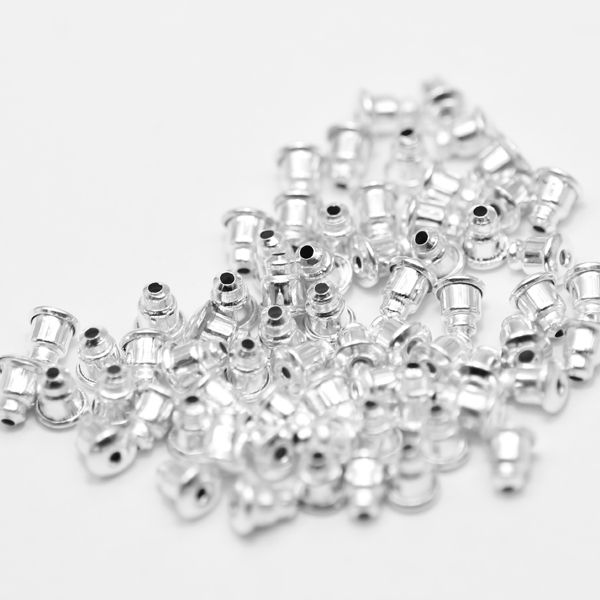 Metal Jewelry Components Parts Wholesale Cheap Silver 5mm Ear Plug