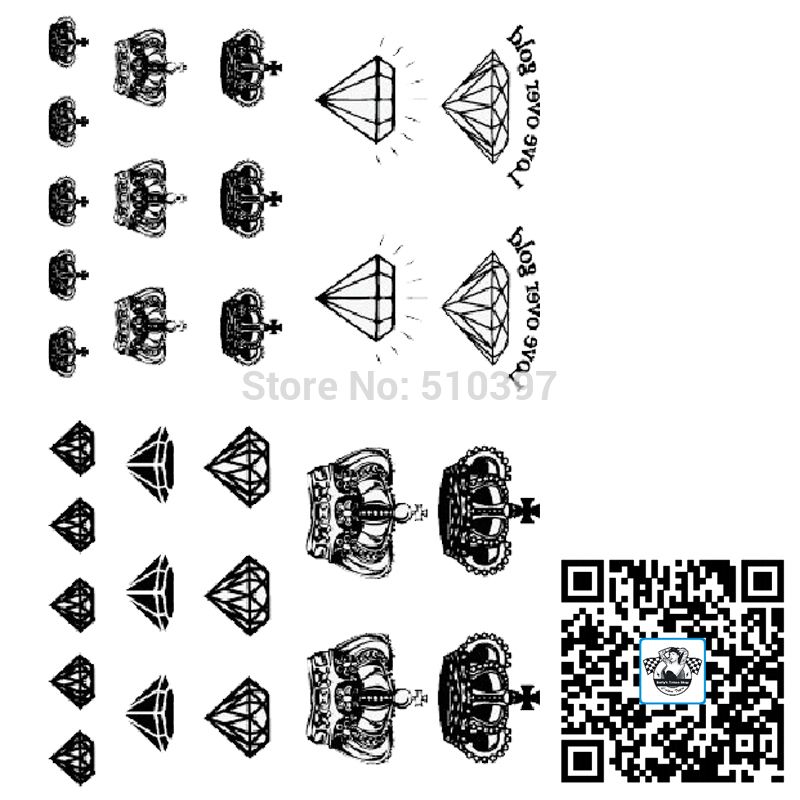 acheter gros / / wm a03, tatouage couronne / coude, le pied, le dos