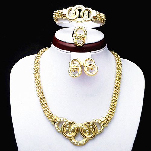 24K Gold Plated Stunning Crystal Women Costume Banquet Decoration Big