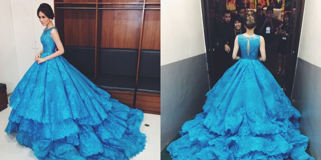 custom evening gown