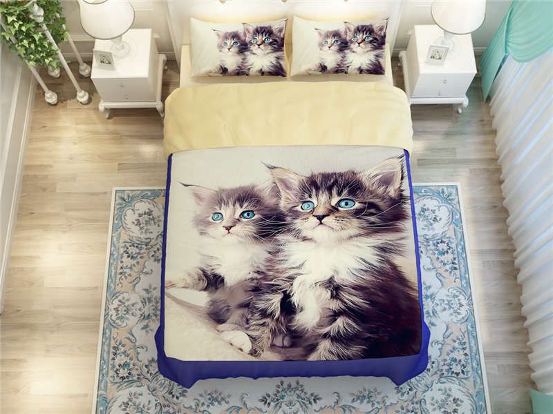 Whole Maine Cat Bedding Set For Boys Childrens Home Decor Whole Maine Cat Bedding Set For Boys Childrens Home Decor Full Queen Size Bed Linens Comforter Duvet Covers 4 Bedclothes Blue Sets