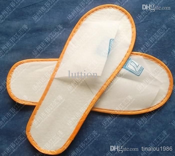 Wholesale One Time Slippers Disposable Shoe Salon Spa Use Home White Sandals Hotel Babouche