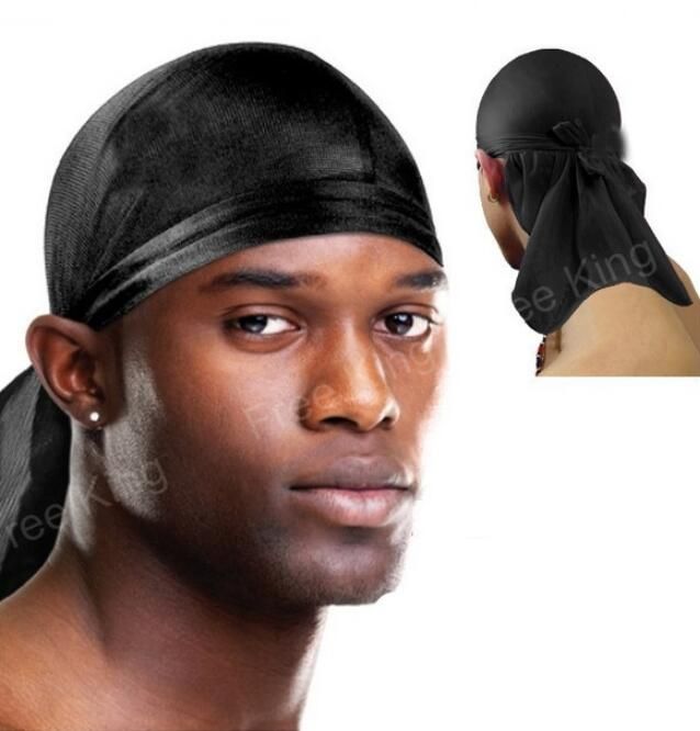 summer bandana durag du rag satin noir caps hip hop rap cap do rag
