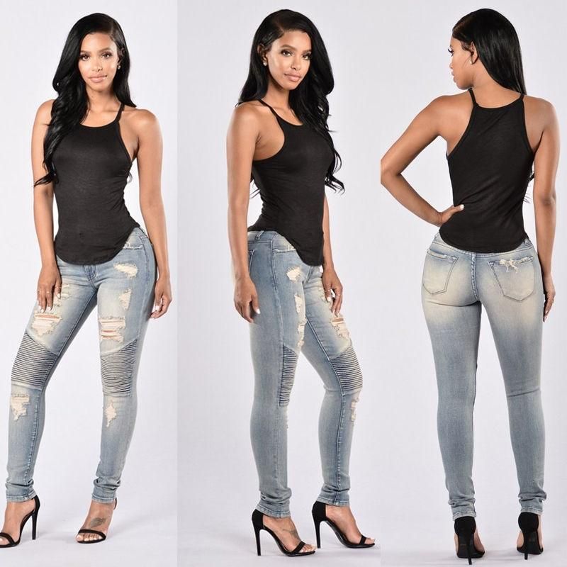 slim straight ripped jeans