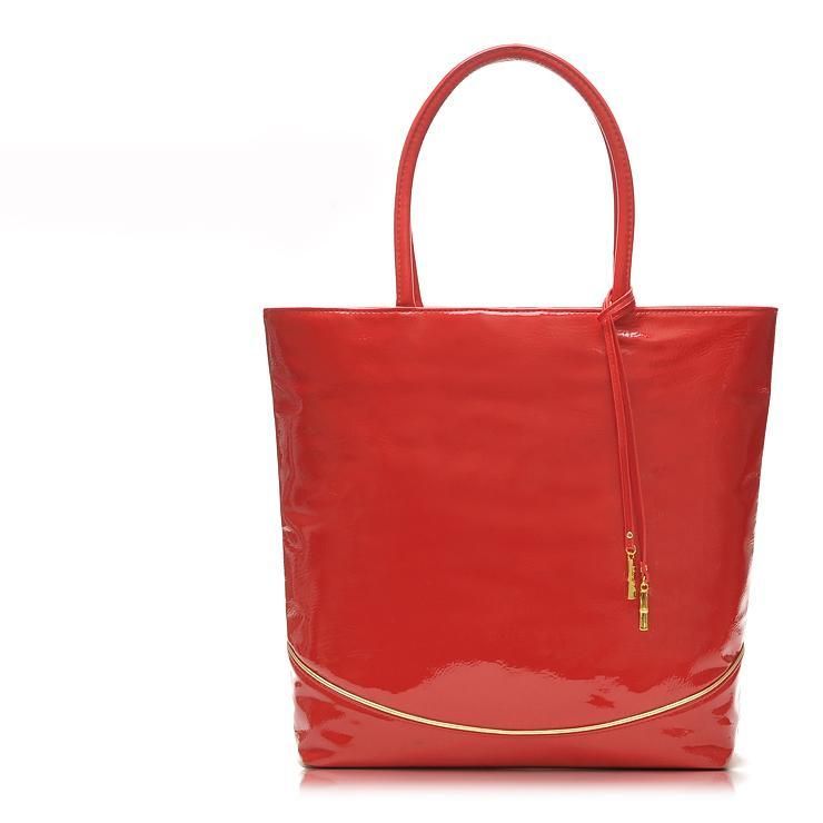 Wholesale H1421 EE SWEET CANDY RED Patent Leather TOTE BAG SHOPPER Handbag DROP SHIPPING ...