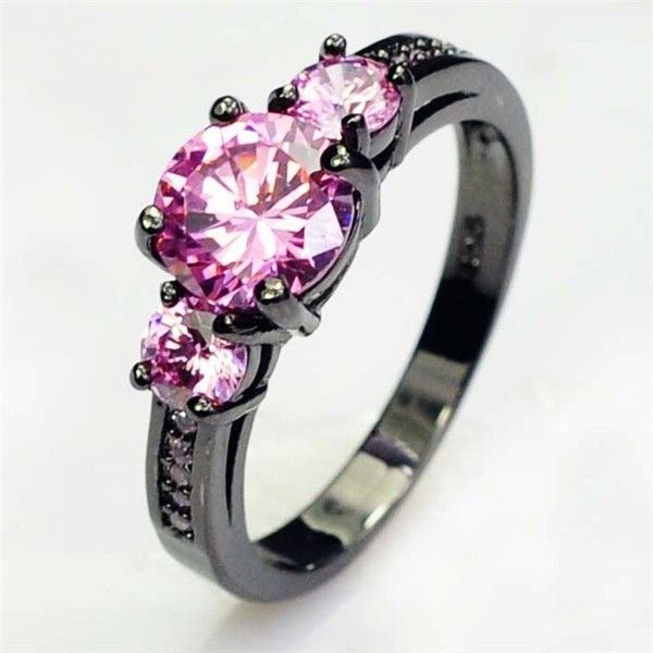 Pink gold rings for women black men arab