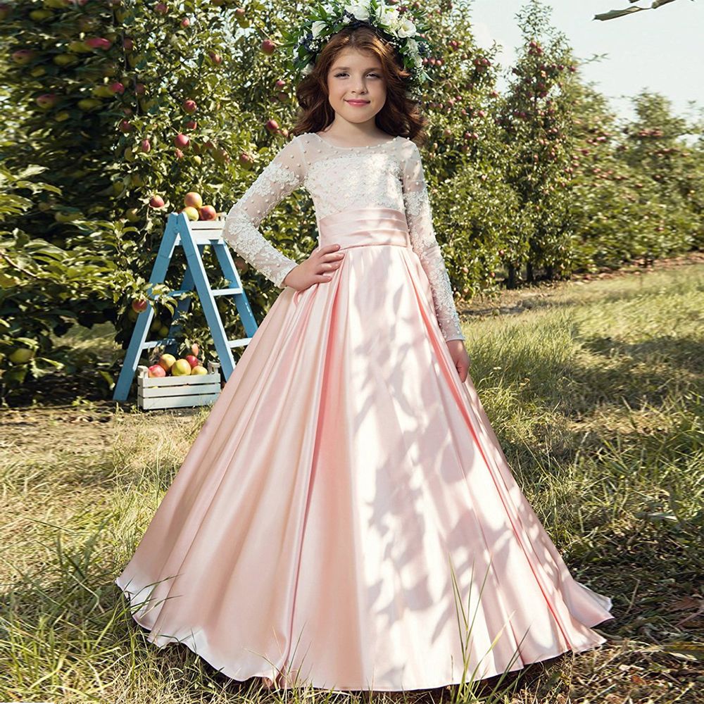 Customized kids wedding dress