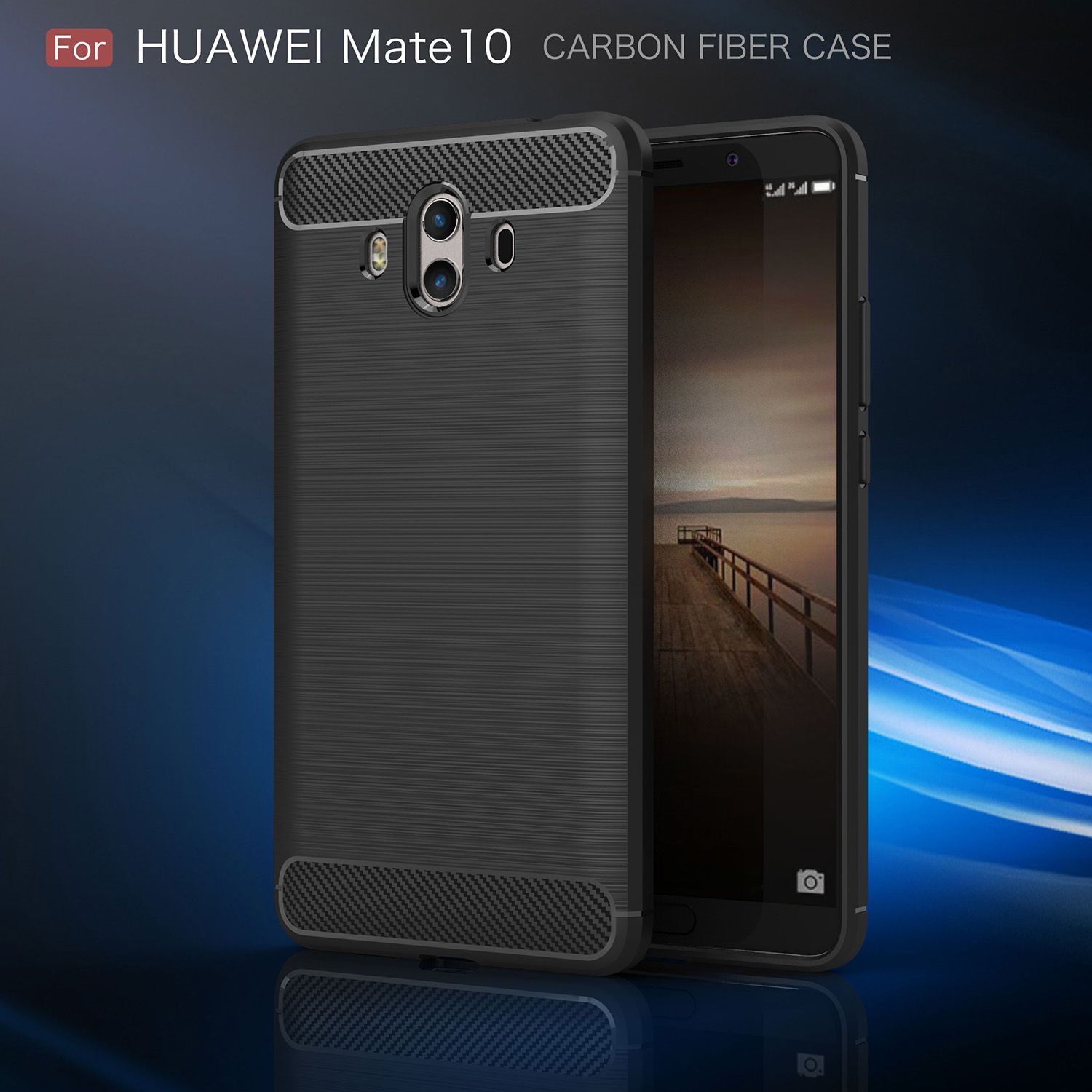 Carbon Fiber Case For Huawei Honor 7x Head 6 Mate 10 Lite V9 Play Carbon Fiber Case For Huawei Honor 7x Head 6 Mate 10 Lite V9 Play Mate 10 Pro 9 P9 Lite P8 Brushed Silicone Soft Rubber Back Cover Phone Covers Make Your