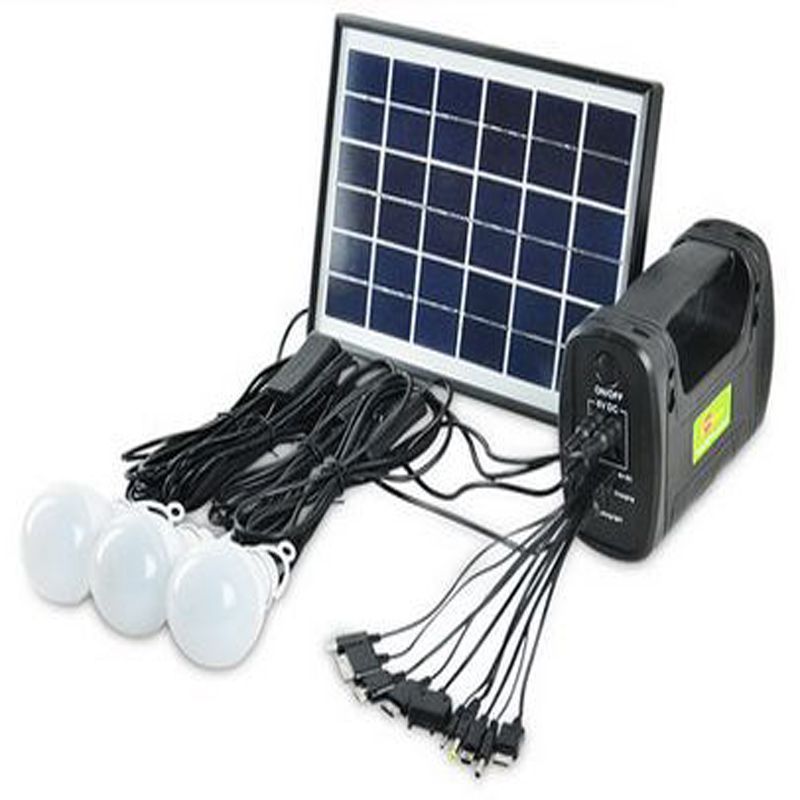 2020 5w 9v solar panel camping 3 x 8led bulbs light system rechargeable emergency light with solar panel