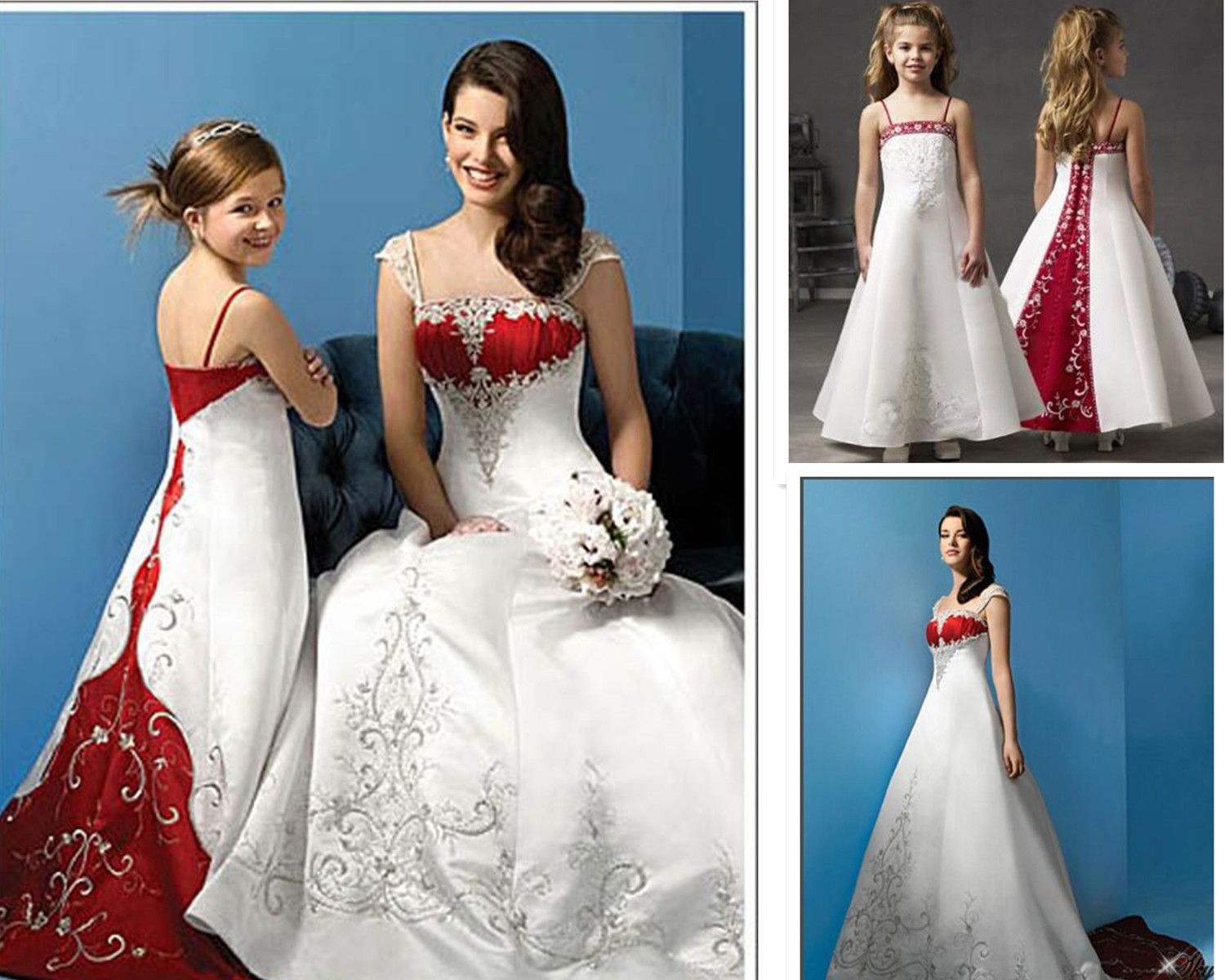 Discount Exquisite White And Red Wedding Dress Mother 