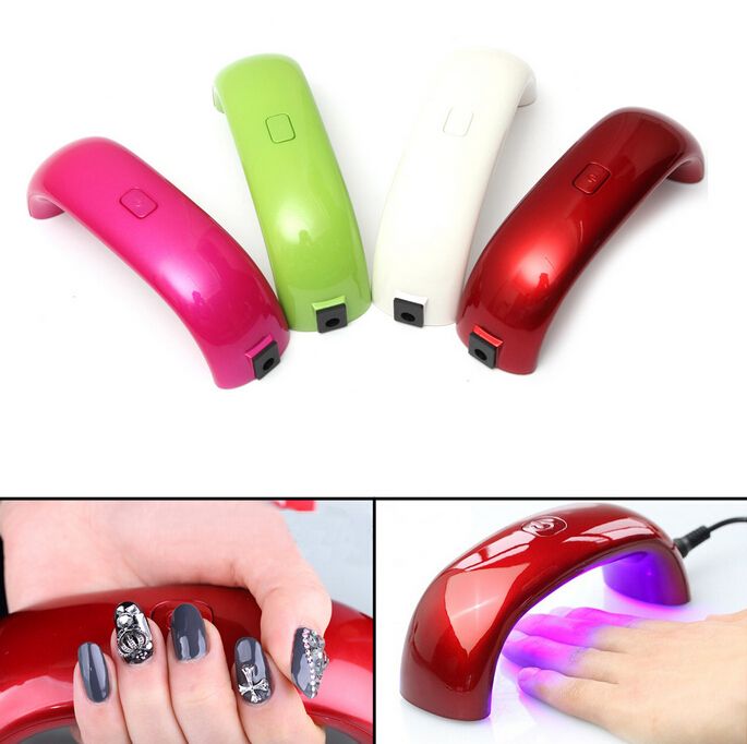 2020 Portable LED Lamp Nail Dryer Mini Nail Lamp Rainbow Shaped 9W