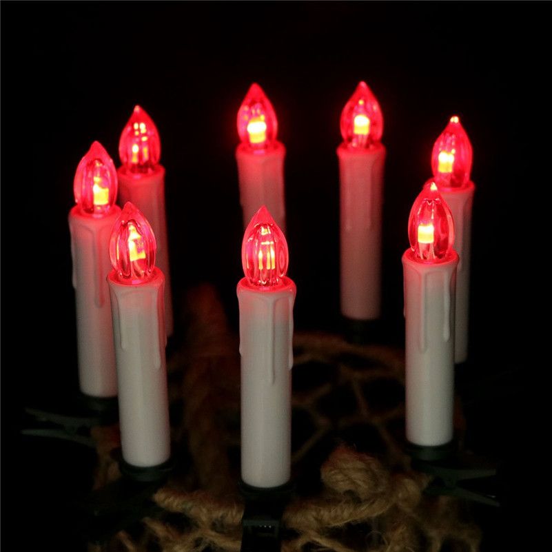 timer led taper candles colorful battery powered remote control led christmas tree light candles with clip for party wedding vigil menorah flameless lamps - Led Christmas Candles timer led taper candles colorful battery powered remote control led christmas tree light candles with clip for party wedding vigil menorah flameless lamps - Led Christmas Candles