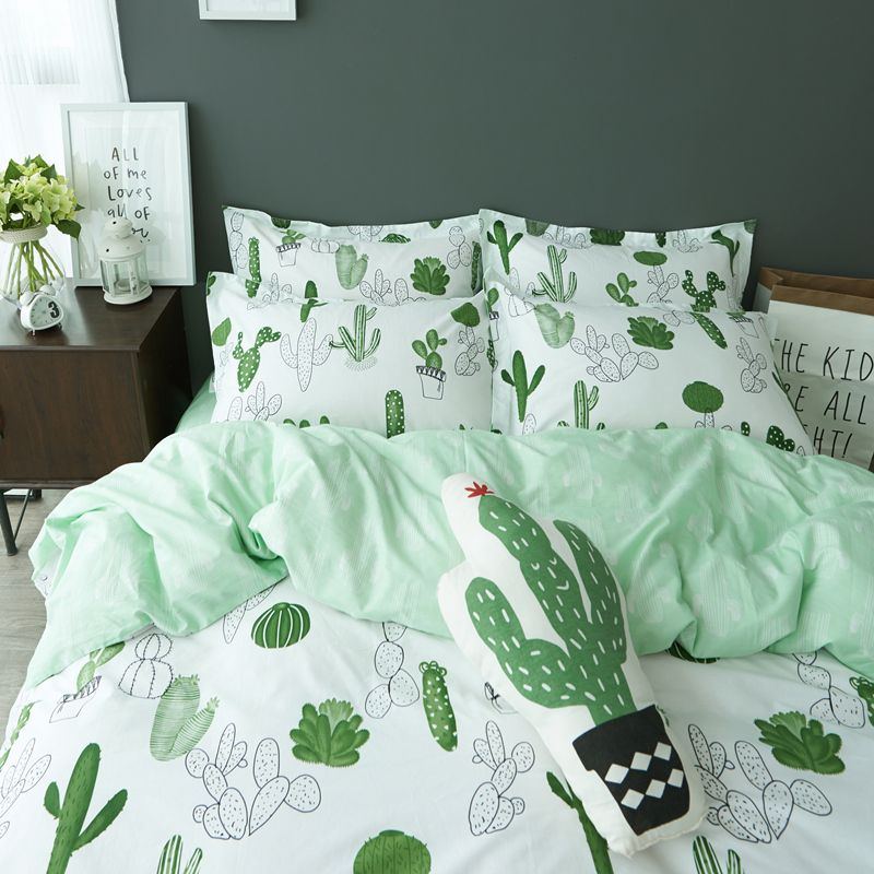 Whole Simple Style Cactus Banana Clouds Bedding Set Cotton Whole Simple Style Cactus Banana Clouds Bedding Set Cotton Bed Linen King Queen Twin Size Quilt Duvet Cover Bedsheets Tinkerbell