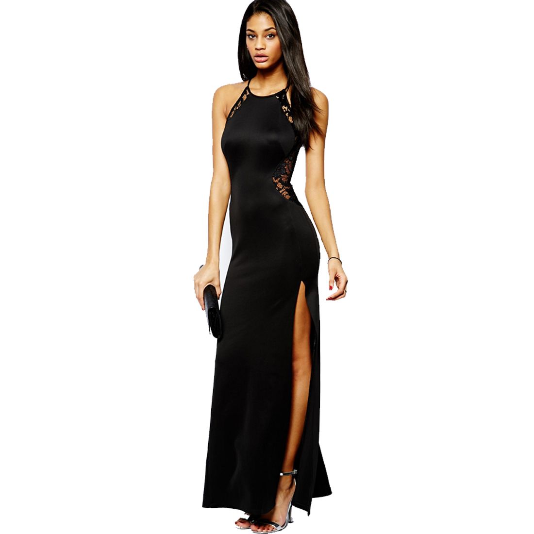 Acquistare Poco Costoso + Sexy Vestiti Lunghi Lace Backless Bodycon Split  Partito Di Cocktail Di Sera Abito Del Partito Di Clubwear Vestito Lungo  Delle Donne Libere Del Regalo Economico | Consegna Veloce