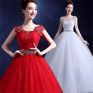 red wedding dress korean