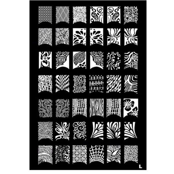 BIG Designs * 9 style XXL Nail Art Stamping Plate Stamp image Plaques XL Stencil Modèle