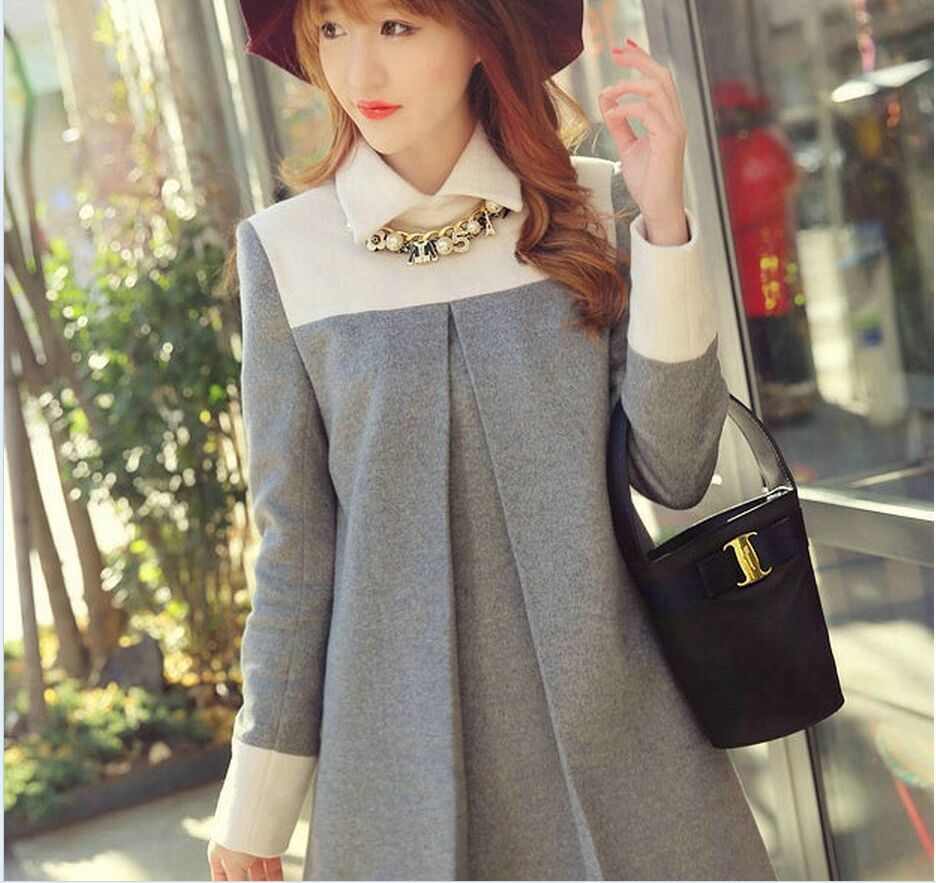 2016 Autumn Korean Latest Fashion Women Dress Casual Long Sleeved ... 2016 Autumn Korean Latest Fashion Women Dress Casual Long Sleeved ...