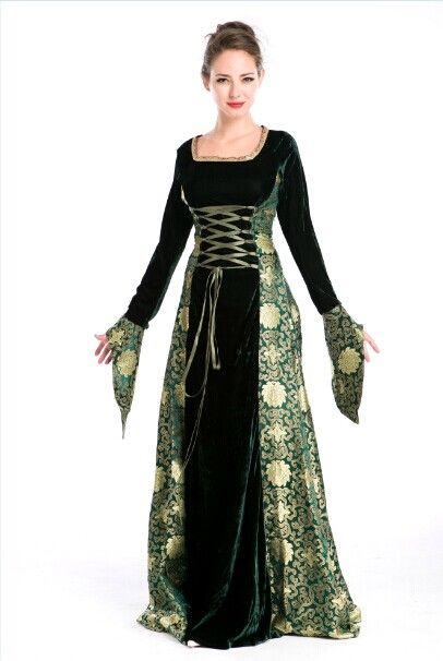 Vintage Medieval Gown Costumes For Cosplay Elegant Beautiful Pretty ...