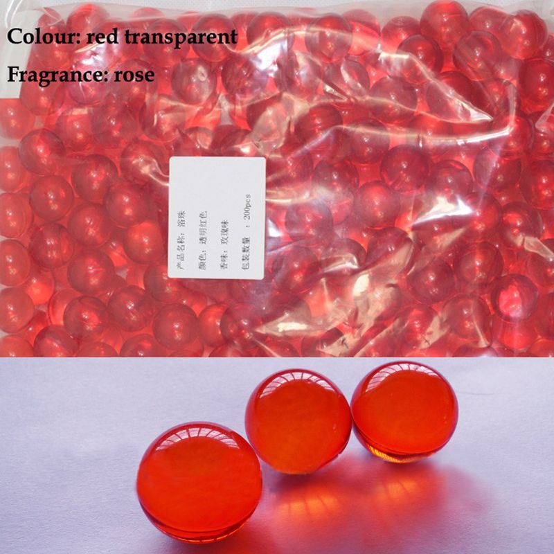 2019 Hot Wholesale!!! OEM 3.9g Red Round Shaped Bath Oil Beads Rose