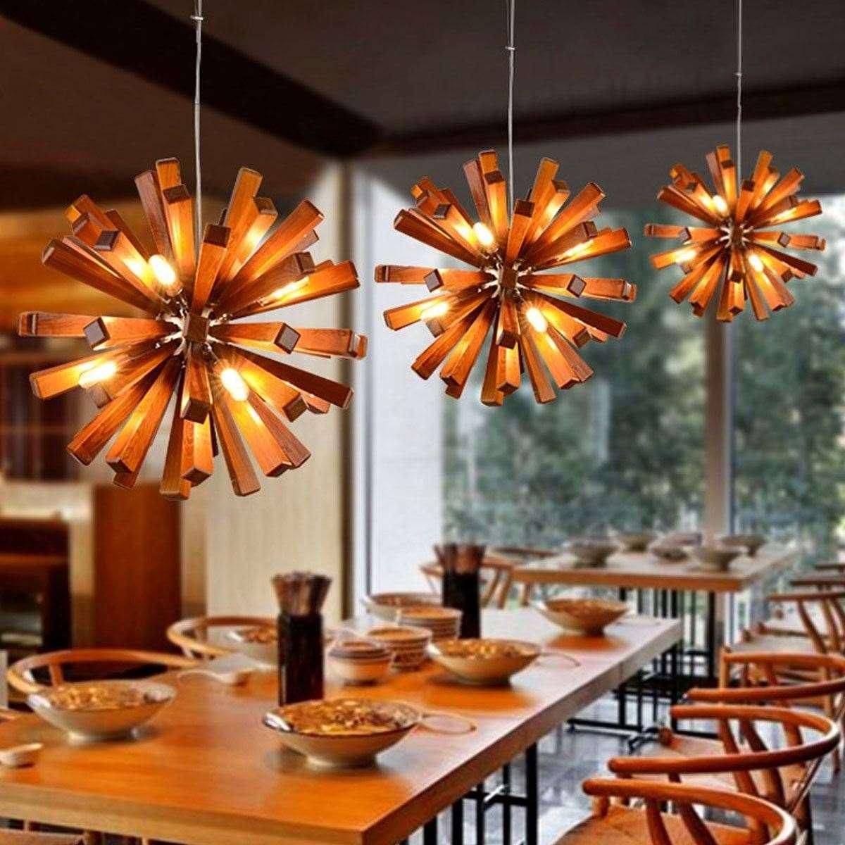 Fashion Modern Pendant Light European Simple Wood Cone Shape Fashion Modern Pendant Light European Simple Wood Cone Shape Lamp Home Bedroom Lighting Decor Cafe
