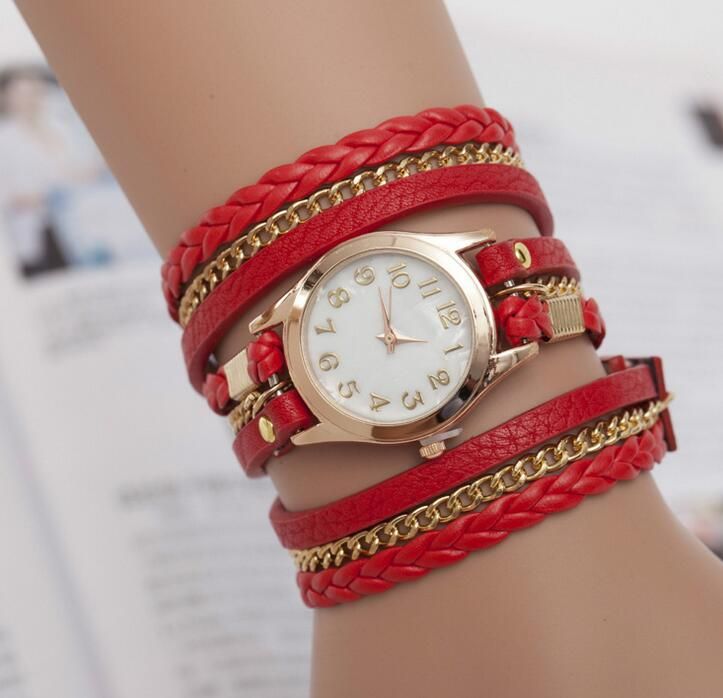 Simple Design Colour Handmade Weave Watch Fashion Women Leather Bracelet Quartz Watch Ladies Multicolor Long Straps Dress Wrist Watches Buy Wristwatches Designer Wristwatches From Bigbangzcx 1 51 Dhgate Com