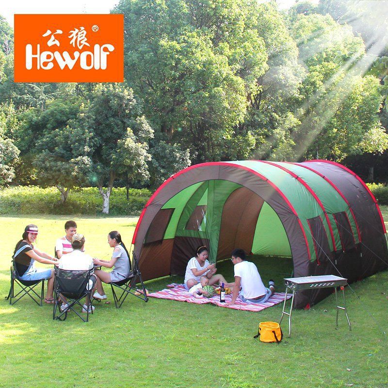Hewolf 5 8person High Quality Space Family Camping Tent e