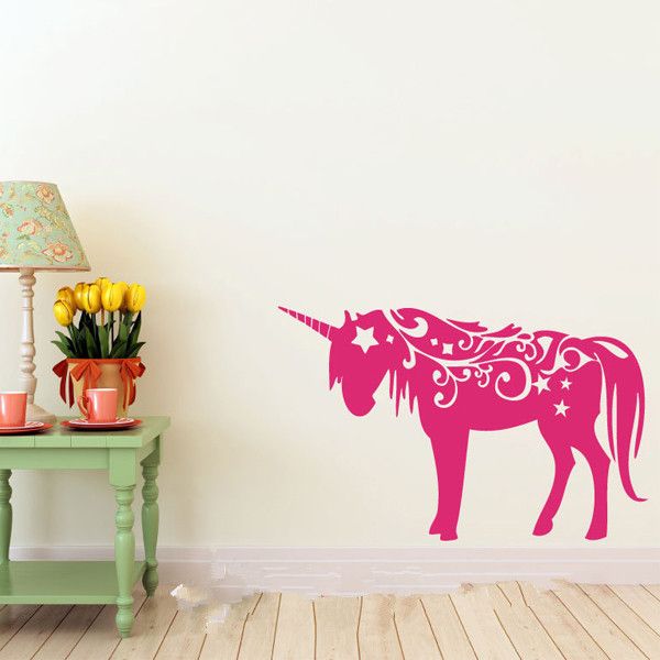 Unicorn Vinyl Wall DECAL Animal Wall Sticker Art Room Home Decor Wall