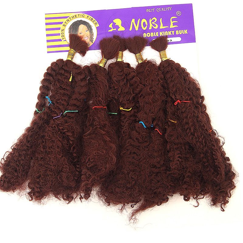 Noble KINKY BULK Hair 22inch Color1 5Bundles In One Pack Afro Kinky